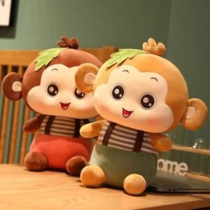 Cute Leaf Monkey Plush Toy for Kids | Imported Skin | 35 Cm | Soft Toy | Assorted Colors | OPP Packing 1 pc