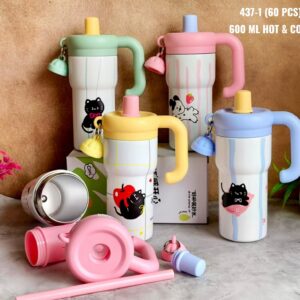 Stainless Steel Insulated Tumble | 600 ML | Airtight & Leak Proof | Assorted Colors | Box Packing 1 pc