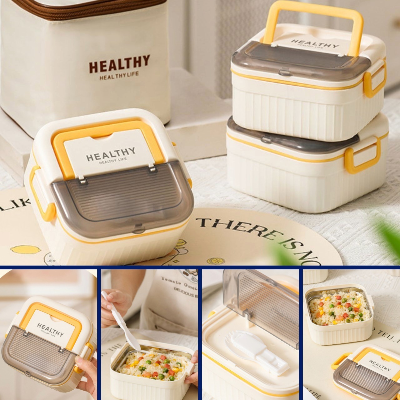 Stainless Steel Insulated Lunch Box Single Compartment 650ml 1 pc